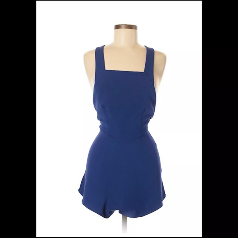 H&M Blue Crisscross‎ Back Romper Size 10